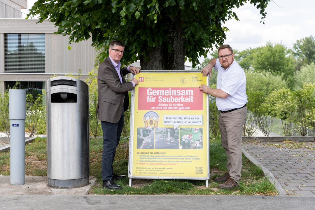 Stadtrat Andreas Kriesi (GLP, Schlieren) und Gemeinderat Markus Nydegger (SVP, Unterengstringen) wollen das gemeinsame Problem gemeinsam bekämpfen.