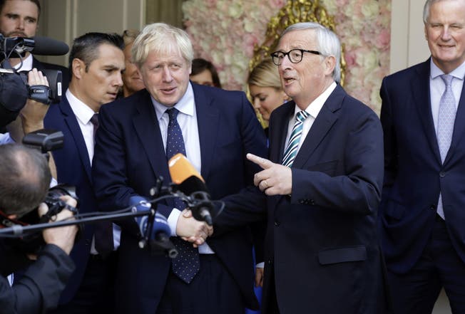 Der britische Premier Boris Johnson und EU-Kommissionspräsident Jean-Claude Juncker in Luxemburg.