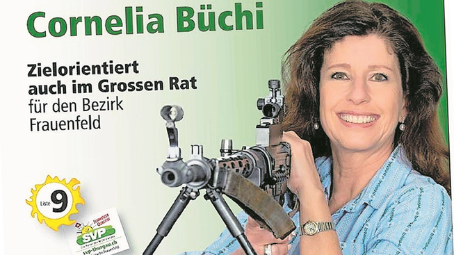 Wähler im Visier? Mit dieser Postkarte ging Cornelia Büchi (SVP) auf Stimmenfang.