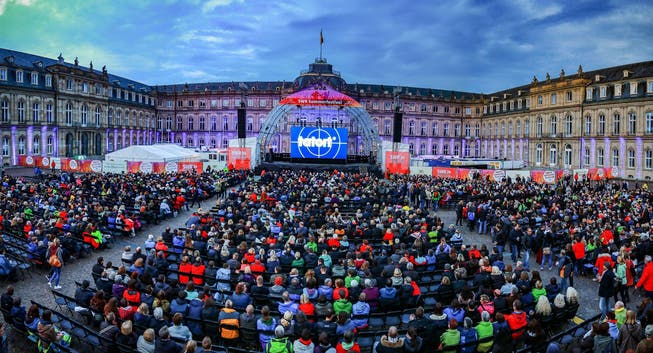 Der «Tatort» als Grossereignis: 4000 Menschen verabschiedeten 2016 auf dem Stuttgarter Schlossplatz die Bodensee-«Tatort»-Kommissarin Klara Blum (Eva Mattes).