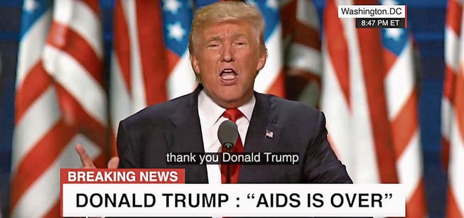 Der US-Präsident verkündet, Aids besiegt zu haben. Doch es sind bloss Fake-News, verbreitet als Deepfake-Video.