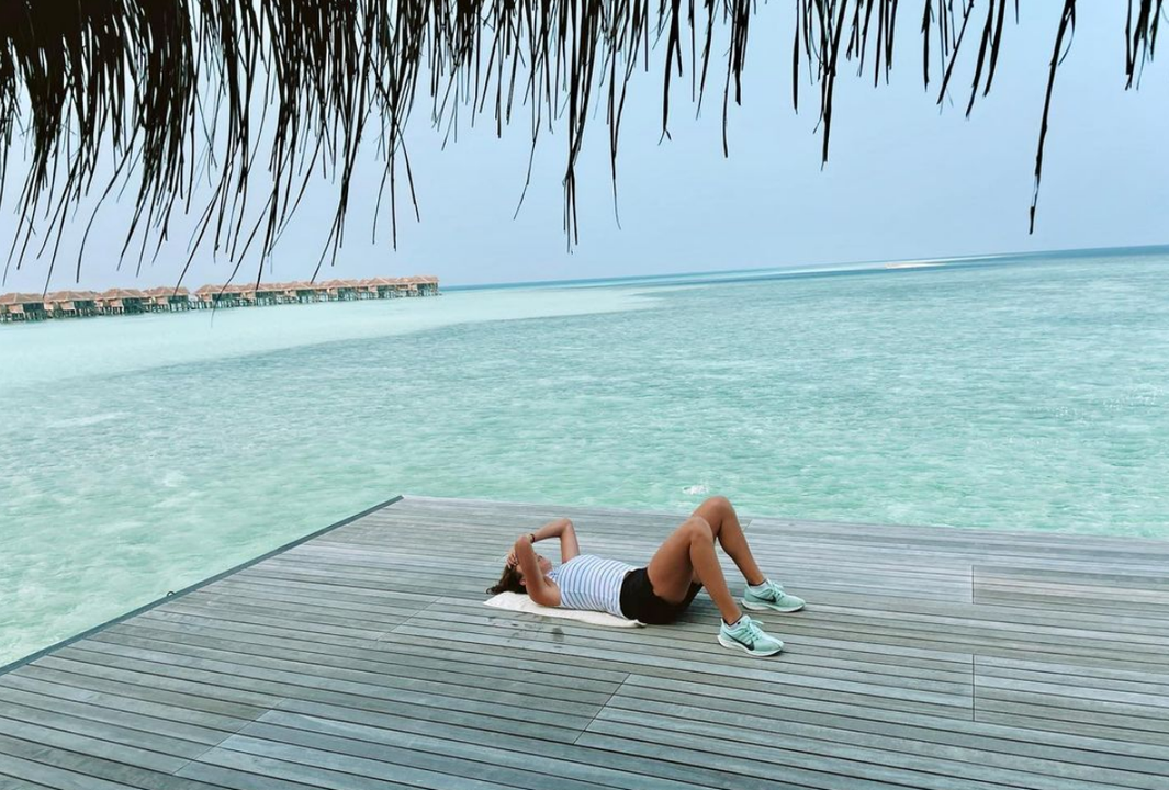 Auch trainiert hat Bencic auf den Malediven täglich.
