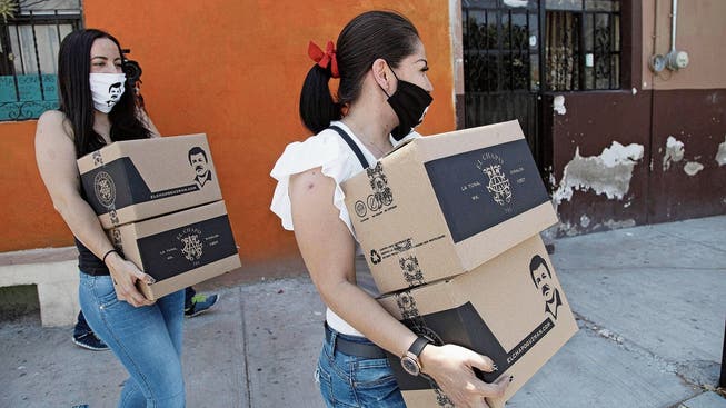 «Chapo-Pakete» für die Bevölkerung Mexikos: In der Not hilft nicht der Staat, sondern die Mafia.
