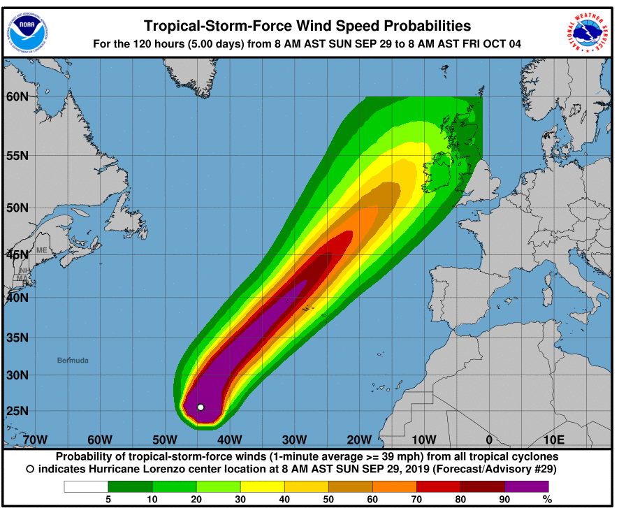 Wetter - Hurrikan Lorenzo Rollt Auf Europa Zu – Grösste Bedrohung Für ...