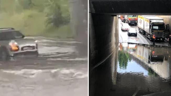 Heftigste Überschwemmungen gab es nach den Gewittern in Luzern.