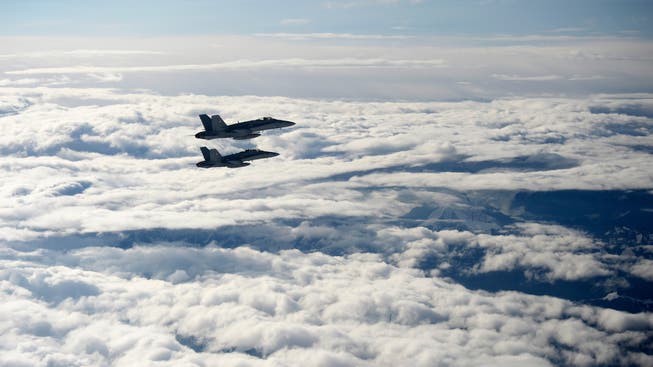 Sollen ersetzt werden: die F/A-18 Kampfjets der Schweizer Luftwaffe.