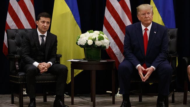 Donald Trump mit Wolodymyr Selenski bei ihrem gestrigen Treffen in New York.
