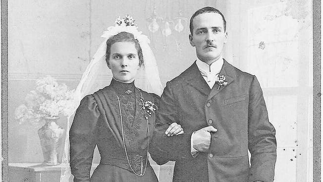 Das Hochzeitsbild von Jean und Anna Dobler-Ziegler.