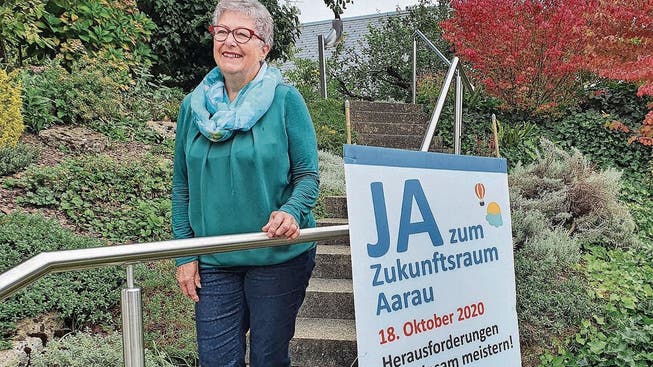 Blick in die Zukunft: Alt-Gemeinderätin Beatrix Donzé sieht beide Entfelden im Zukunftsraum.