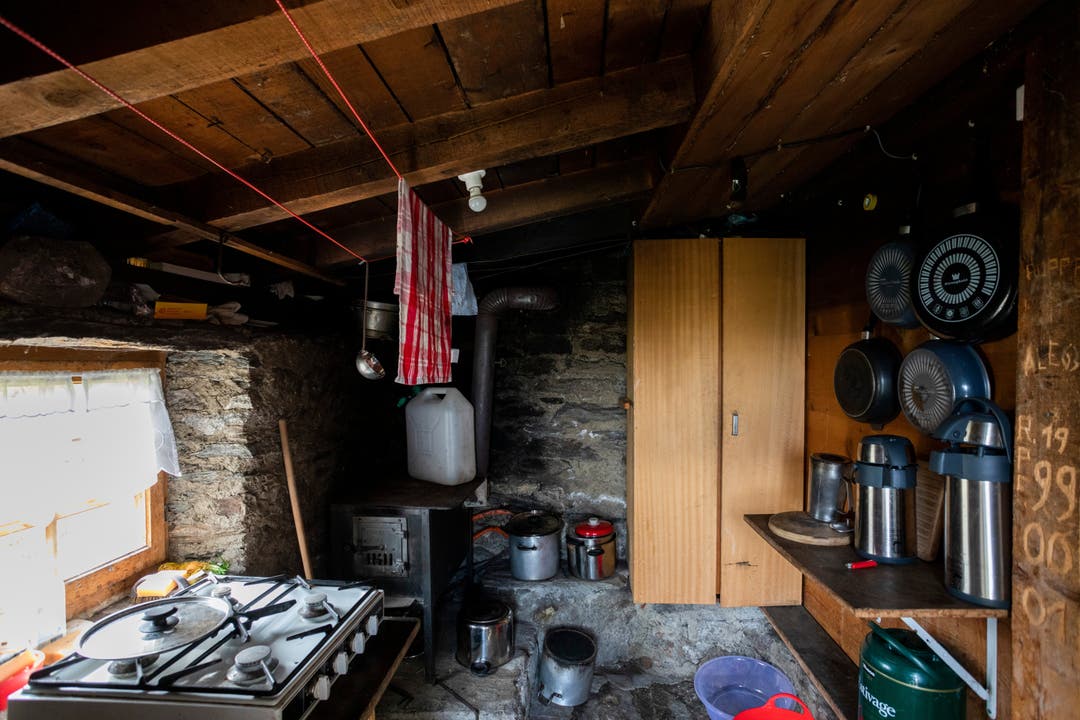 Die Küche in der Driesthütte.