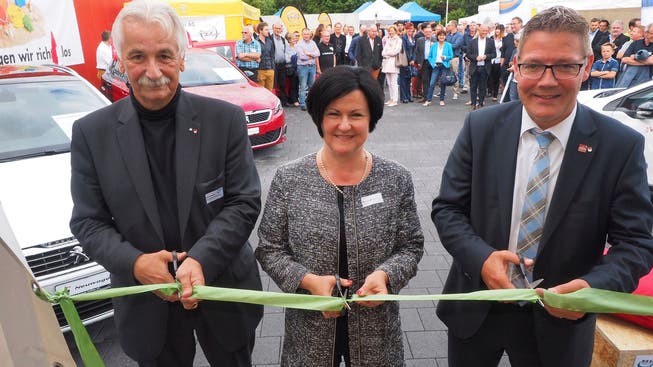 OK-Präsident Claude Belart (ganz links) bei der Eröffnung der Rexpo im Jahr 2016