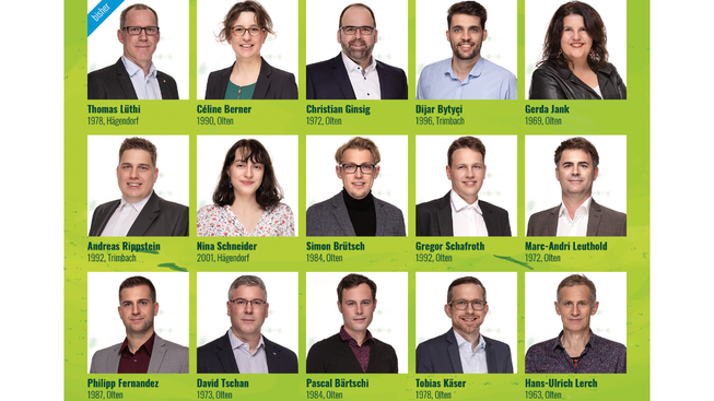 Die 15 Kandidierenden für die Kantonsratswahlen
