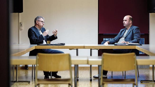 Bürgergemeindepräsident Andreas Gasche (links) und Einwohnergemeindepräsident Etienne Gasche befürworten eine Fusion.