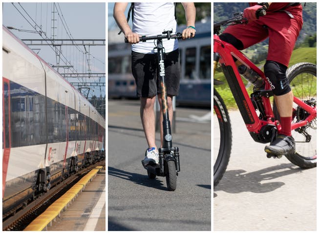 Ob mit Zug, Trottinett oder E-Bike: Jetzt gibt es ein neues Angebot.