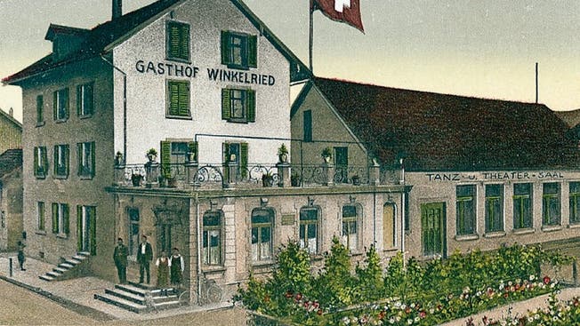 Der Gasthof Winkelried als Postkartensujet um 1900.