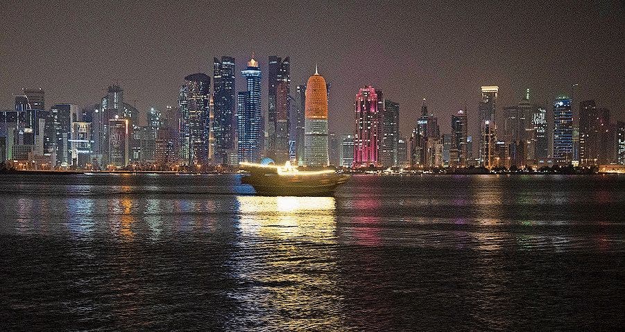 Die Skyline von Doha ist atemberaubend.