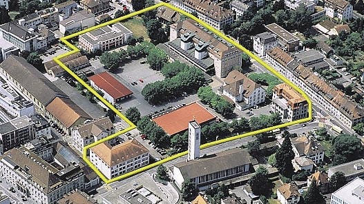 Blick auf das Kasernenareal Aarau.