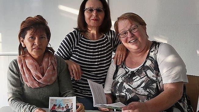 Die drei Gastgeberinnen des Café Mondo (von links): Marisol Schüepp, Graziella Licari und Silvia Bühler.