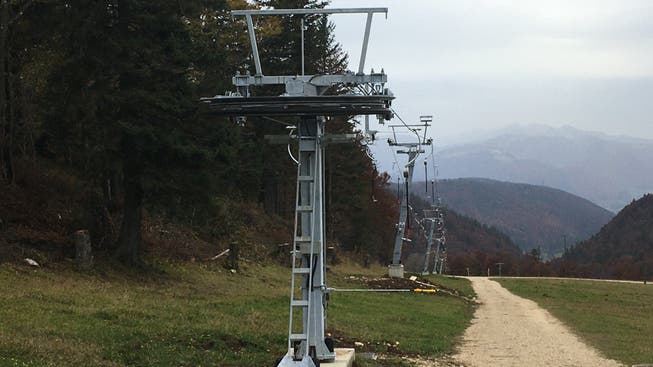 Der neue Trainingslift ist 390 Meter lang und vergrössert das Skigebiet Grenchenberg wesentlich.