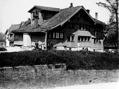 Die Liegenschaft Härtsch an der Bahnhofstrasse in St.Fiden. Das Bild ist nicht datiert.