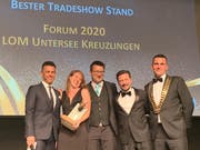 Vertreter der JCI Untersee-Kreuzlingen bei der Ehrung in Davos. (Bild: PD)