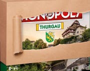 Das noch nicht ganz veröffentlichte Cover des Monopoly Thurgau. (Bild: PD)