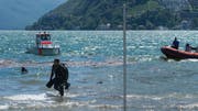 Die meisten tödlichen Unfälle ereigneten sich auch im letzten Jahr auf offenen Gewässern. Hier ein Polizeieinsatz nach einem Unfall auf dem Luganersee. (Bild: Keystone/TI-PRESS/FRANCESCA AGOSTA)