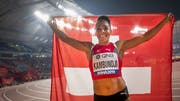 Sie überstrahlt alles: Mujinga Kambundji und ihre Bronzemedaille gehören zu den grossen Highlights der vergangenen WM in Doha. (Bild: Keystone)