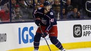 Dean Kukan hat sich bei den Blue Jackets einen Stammplatz erspielt und muss diesen nun mit guten Leistungen verteidigen. (Bild: KEYSTONE/FR66830 AP/PAUL VERNON)