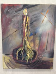 «Kerze», dilettantisch gemalt. (Bild: Christina Genova)
