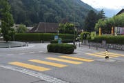 Wer hat das «Bienli» am Au-Kreisel umgefahren? Die Landespolizei sucht zeugen. (Bild: LPFL)