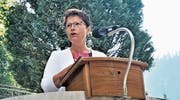 «Wissen wir das Privileg unseres Wohlstands zu schätzen?», fragte Maya Büchi in ihrer Rede. (Bilder: Romano Cuonz (Flüeli-Ranft, 1. August 2018))