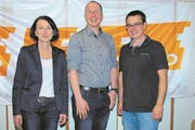 Eva Dal Dosso ist neu im Vorstand der CVP Kreuzlingen, und Marc Bischofberger hat das Präsidium von Stephan Marty übernommen. (Bild: PD)