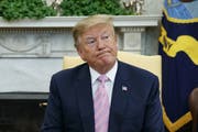 Donald Trump im Oval Office im Weissen Haus. (Bild: Evan Vucci/AP, 4. November 2019)