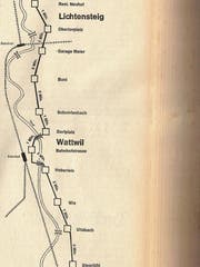 Mögliche Verbesserung der Verkehrsverhältnisse in der Gegend zwischen Lichtensteig, Wattwil und Ebnat-Kappel - publiziert vor 50 Jahren. (Bild: PD)