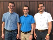 Von links: Kandidat Bruno Gamma, Präsident Pascal Herger und der neue Vizepräsident Diego Bundi. (Bild: PD)