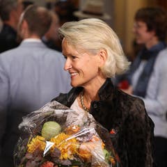 Andrea Gmür (CVP) konnte nach Damian Müller die meisten Stimmen ergattern. Zum absoluten Mehr reichte es jedoch nicht. (Bild: Philipp Schmidli, Luzern, 20. Oktober 2019)
