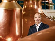 Thomas Amstutz, CEO von Feldschlösschen, in deren Sudhaus in Rheinfelden. Bild: Christian Beutler/Keystone (19. August 2016)