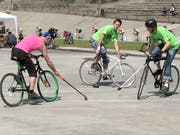 Velopolo-Spieler in der ungarischen Hauptstadt Budapest. (Bild: Wikipedia - 20. April 2008)