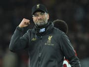 Jürgen Klopp jubelt nach dem 5:1-Sieg gegen Manchester United. Bild: Rui Vieira / AP
