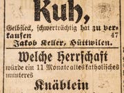 Ein Fundus der besonderen Art: Auch alle TZ-Inserate, wie dieses hier aus dem Jahr 1917, werden digital erfasst. (Bild: Andrea Stalder)