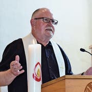 Walter Oberkircher bei seinem Abschiedsgottesdienst am vergangenen Sonntag. (Bild: Christoph Heer)