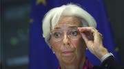 Christine Lagarde stand gestern in Brüssel Red und Antwort. (Bild: Francisco Seco/AP)