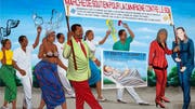 Zu sehen in Zürich: «La Marche de soutien contre le Sida» des kongolesischen Künstlers Chéri Samba. (Bild: ZVG)