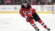 Der talentierteste und kompletteste Stürmer in der Schweizer Hockeygeschichte: Nico Hischier.Bild: Keystone (Newark, 23. März 2019) (Bild: KEYSTONE)