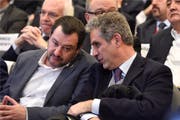Italiens Ex-Innenminister Matteo Salvini (links) entdeckte Marcello Foa, weil er dessen Kolumnen regelmässig las. Bild: Paolo Tre/Laif (Rom, 31. Januar 2019) (Bild: PAOLO TRE/A3/CONTRASTO/laif)