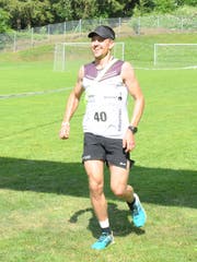 Remo Betschart beim Zieleinlauf. (Bild: Josef Mulle (Spiringen, 30. Juni 2018))
