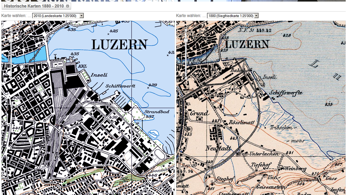 LUZERN: Kanton Luzern publiziert historische Kartenwerke