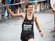 Marathonläufer Valentin Pfeil (links) liess die anderen Läufer souverän hinter sich. (Bilder: Christian H. Hildebrand (20. Juli 2018))