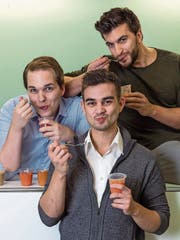 Die Gründer des Zuger Start-ups Yamo (von links): Tobias Gunzenhauser, José Amado-Blanco und Luca Michas. (Bild: Nadia Schärli, Zug, 5. Dezember 2016)